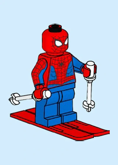 Día 15: Spider-Man con esquís Calendario de Adviento LEGO Marvel 2026