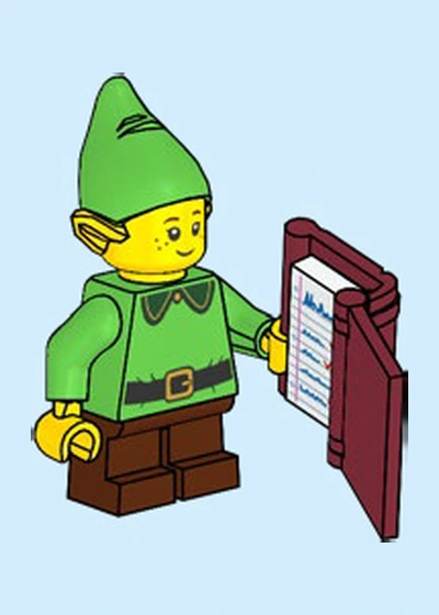 Dzień 17: Elf z książką LEGO City kalendarz adwentowy 2026