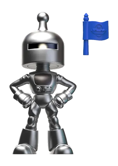 Robot argentato