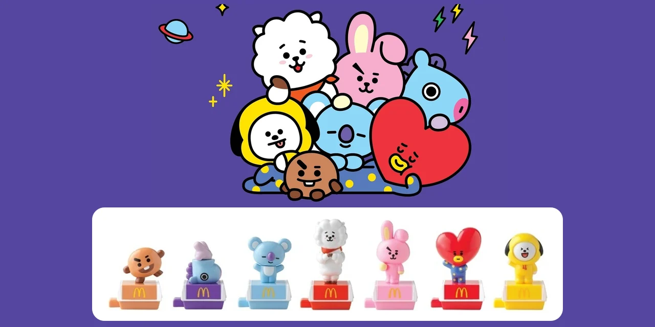 McDonald's × BT21: фігурки на коробках (2023)
