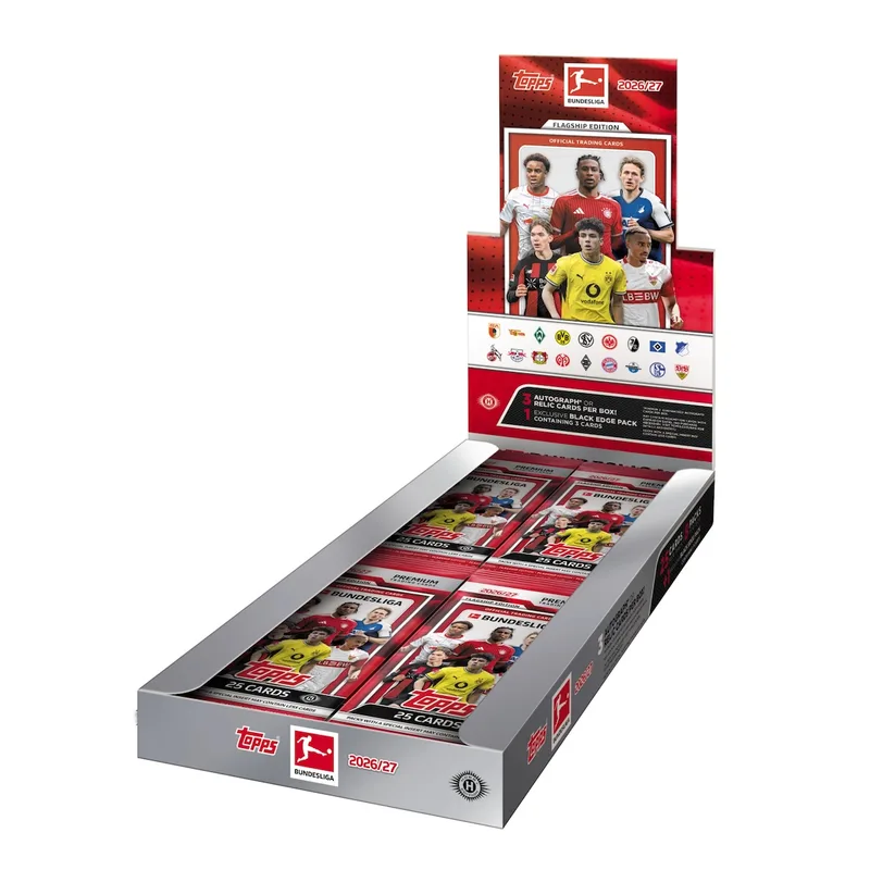 Jumbo-Box Topps Flagship Bundesliga 2026/27 mit 8 Packs à 25 Karten