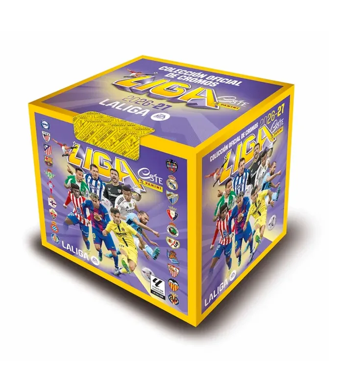 Caja de 50 sobres de la colección Liga Este 2026-27 de Panini